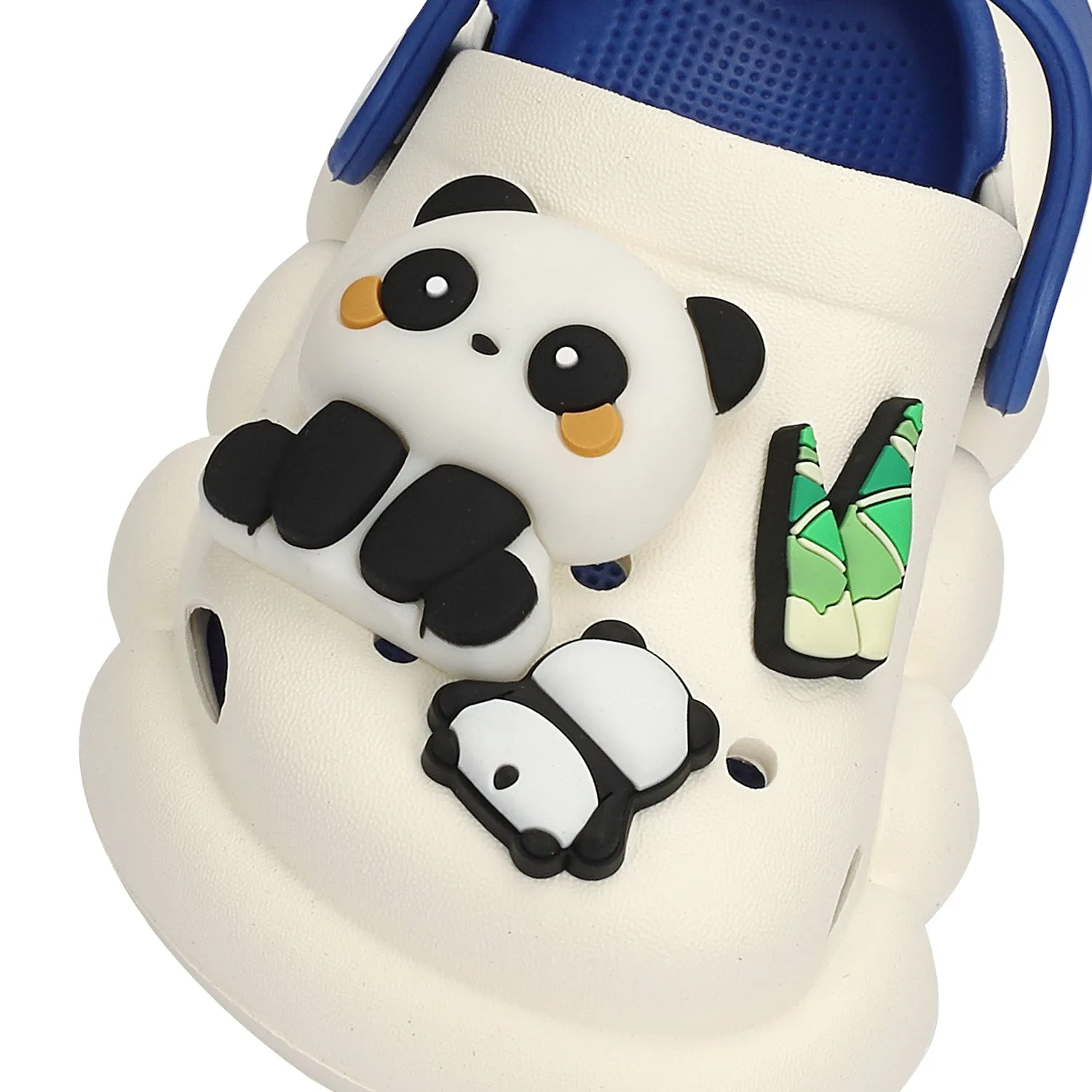 PANDA APPLIQUE CLOGS - BLUE