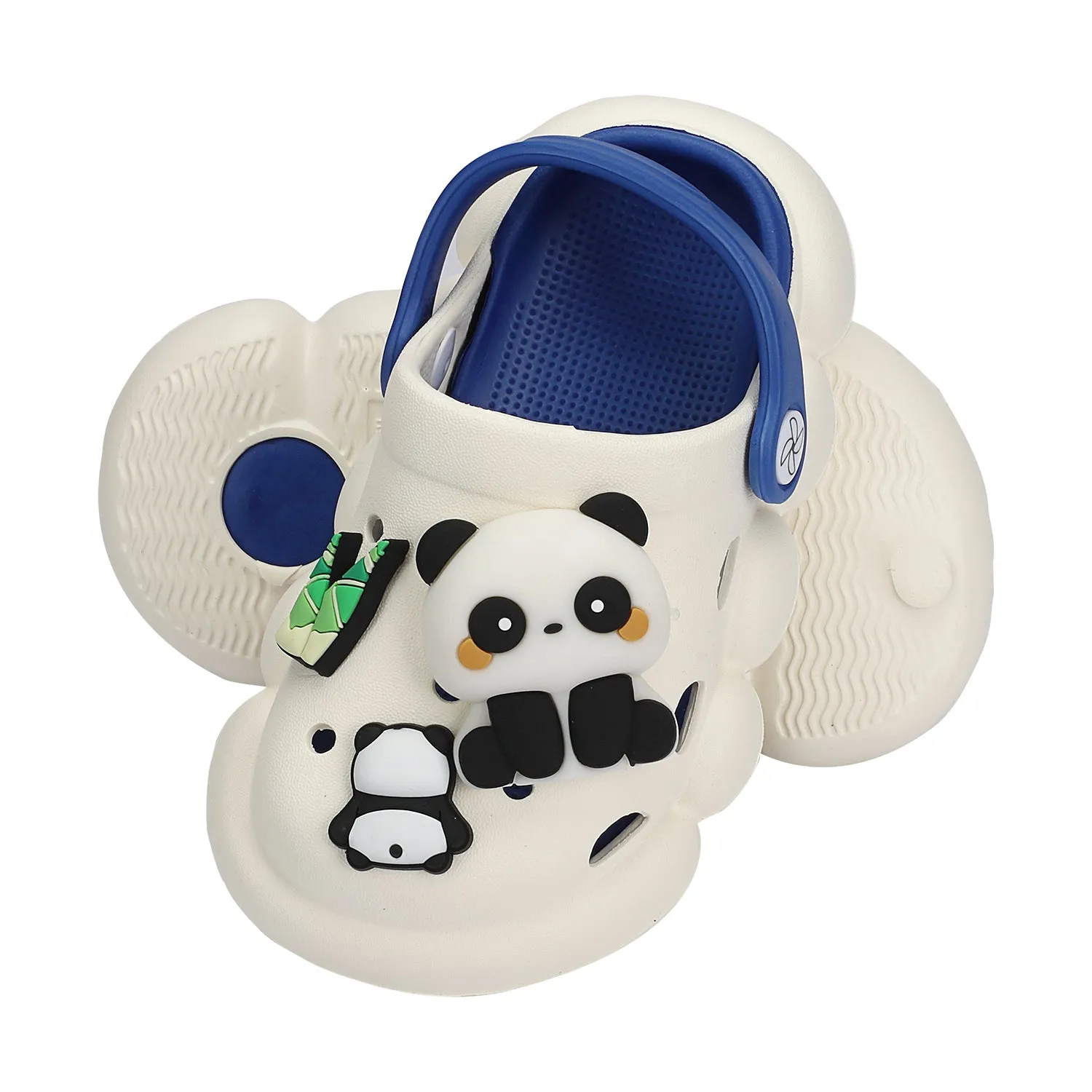 PANDA APPLIQUE CLOGS - BLUE