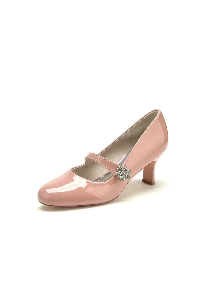 Patent Leather Wedding Chunky Heels