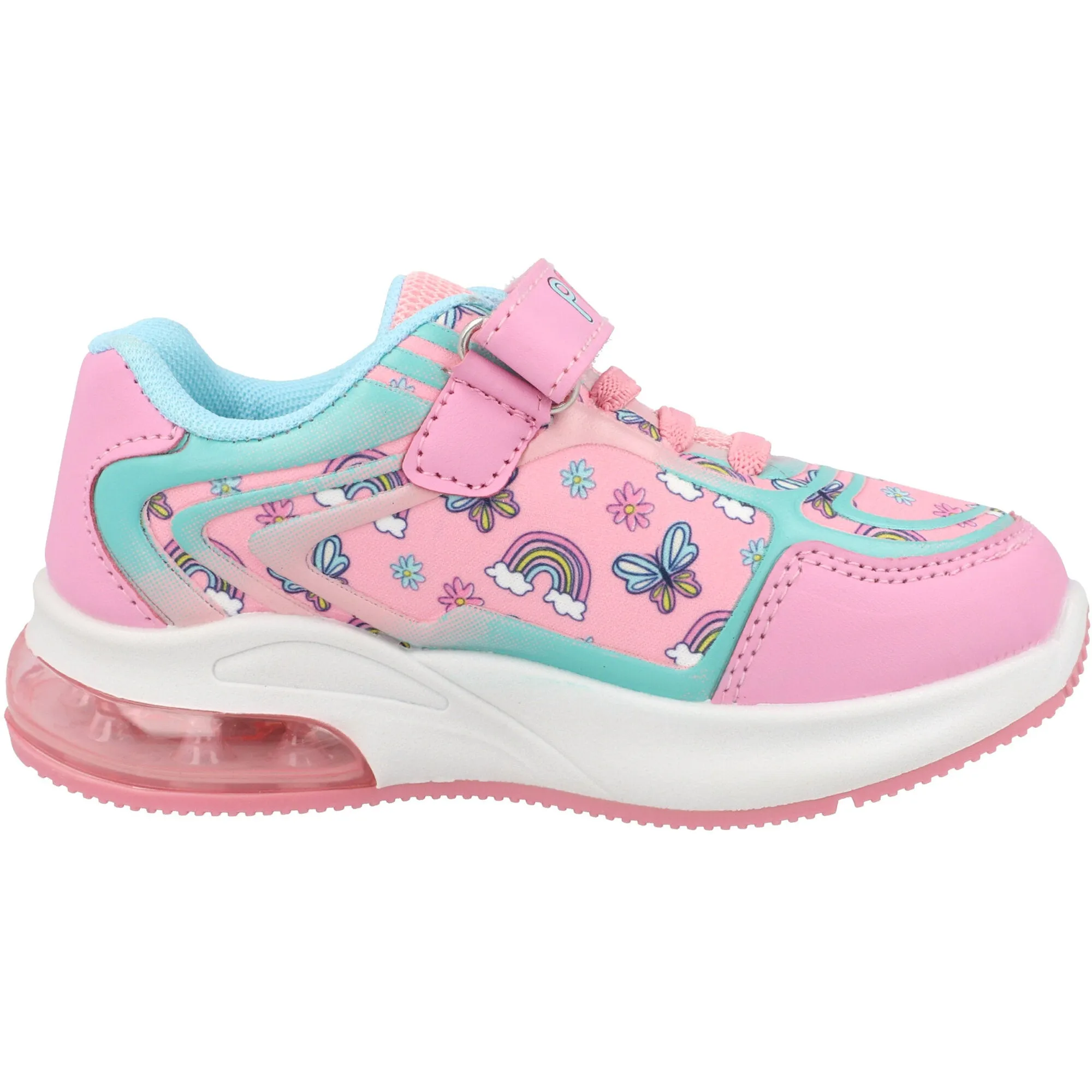 Peppa Pig Lights Emboss Pink Trainers