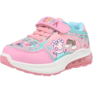 Peppa Pig Lights Emboss Pink Trainers