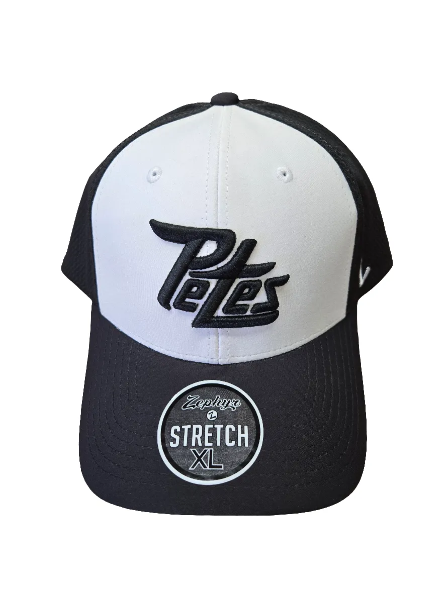 Petes white front stretch fit cap