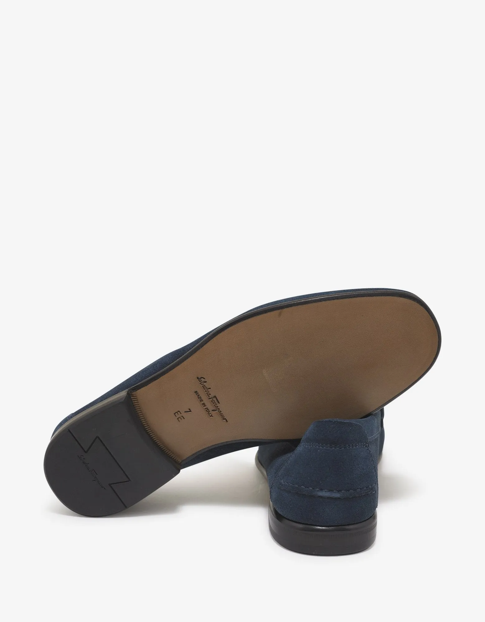 Petrol Blue Fiordi Suede Leather Loafers