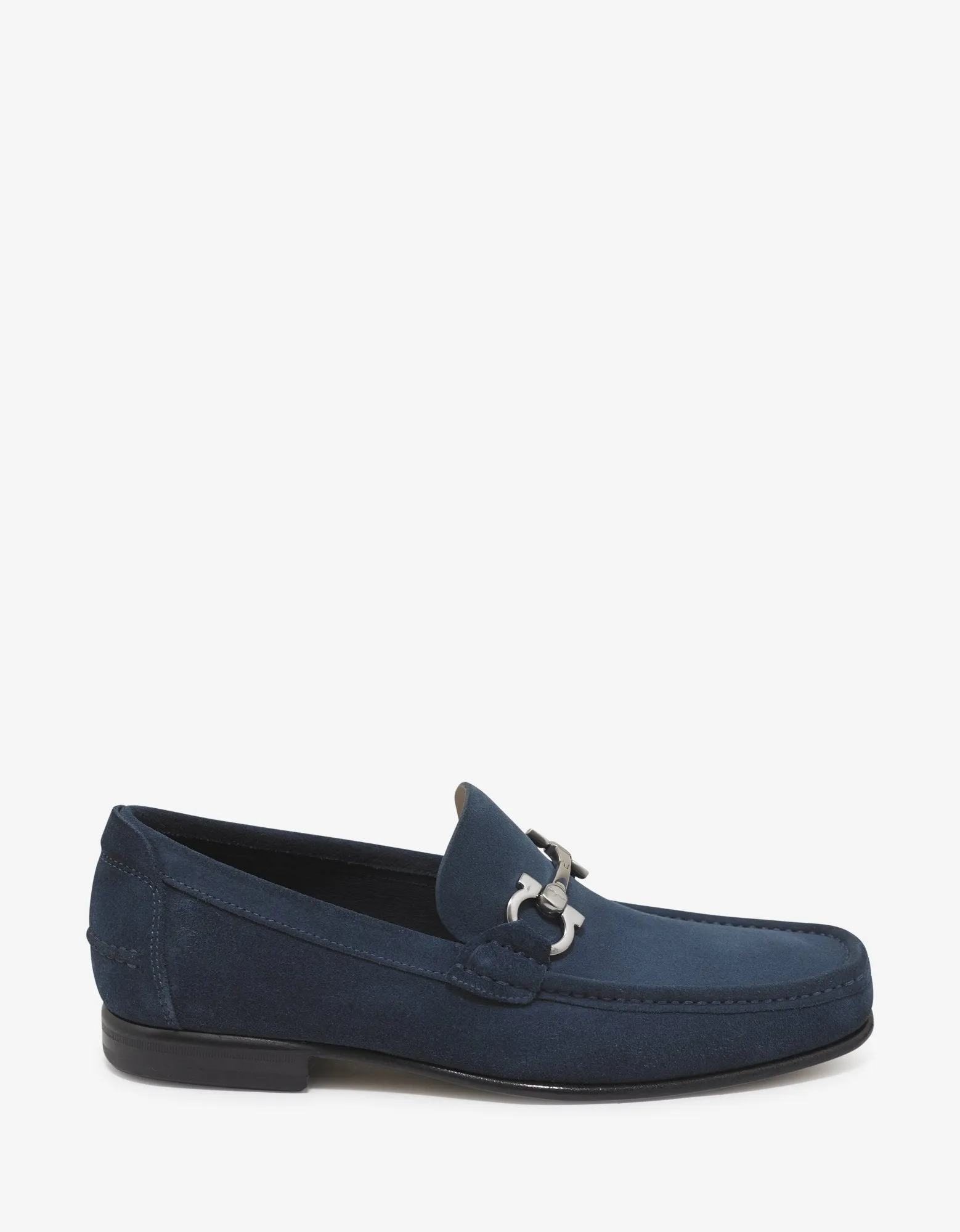 Petrol Blue Fiordi Suede Leather Loafers
