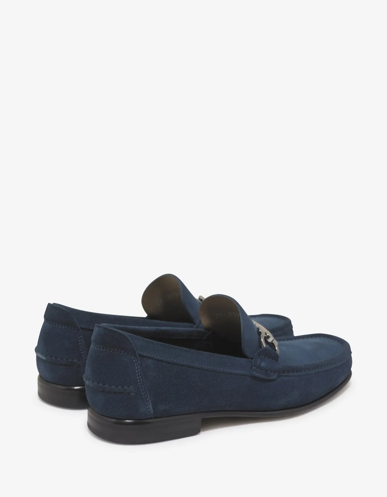 Petrol Blue Fiordi Suede Leather Loafers