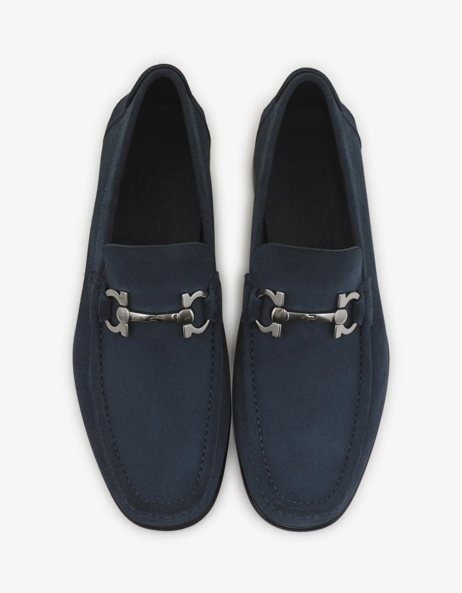 Petrol Blue Fiordi Suede Leather Loafers