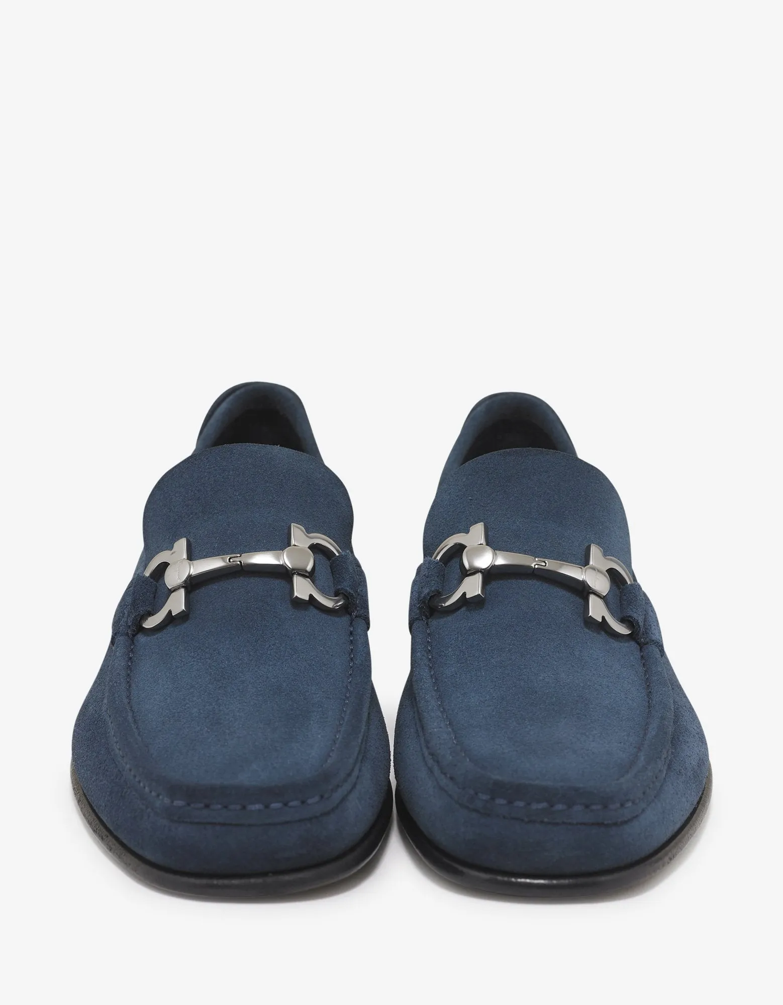 Petrol Blue Fiordi Suede Leather Loafers