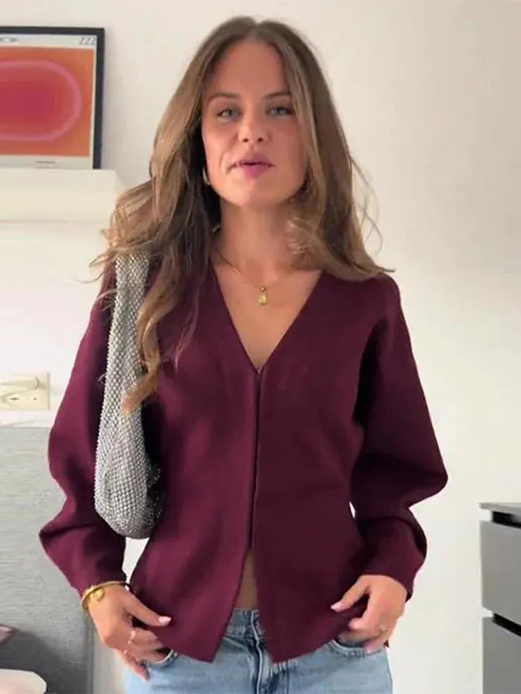 Peyton™ - V-neck Long Sleeve Casual 2-Piece Set