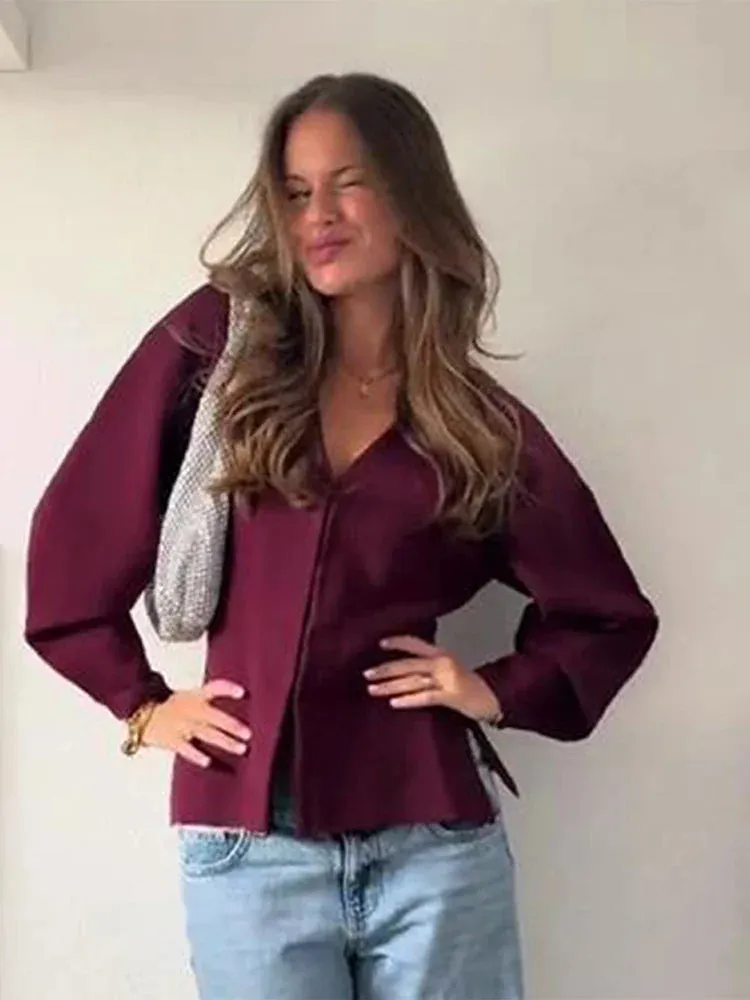 Peyton™ - V-neck Long Sleeve Casual 2-Piece Set