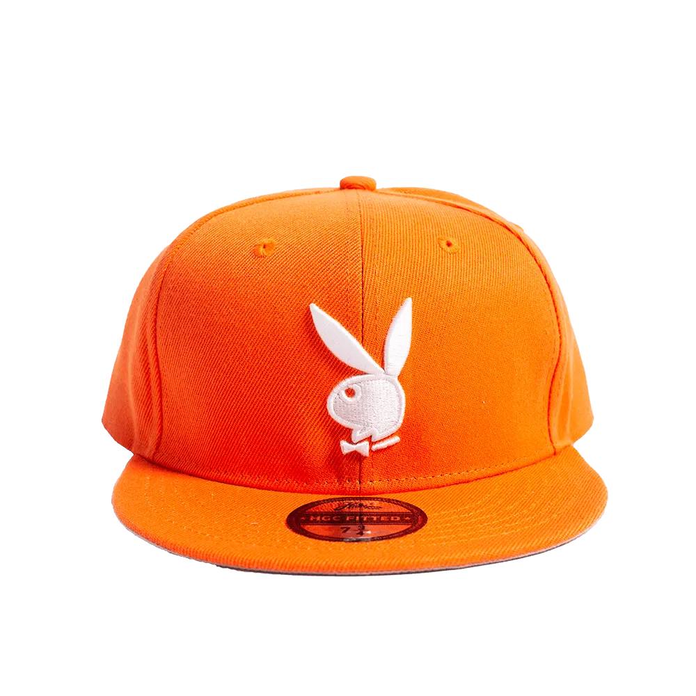PLAYBOY THE WORLD IS YOUR PLAYGROUND PEACH FITTED HAT