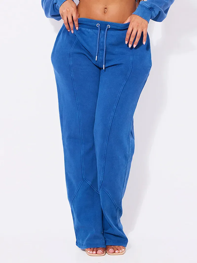 Rhea High-Waist Drawstring Relaxed Wide-Leg Pants