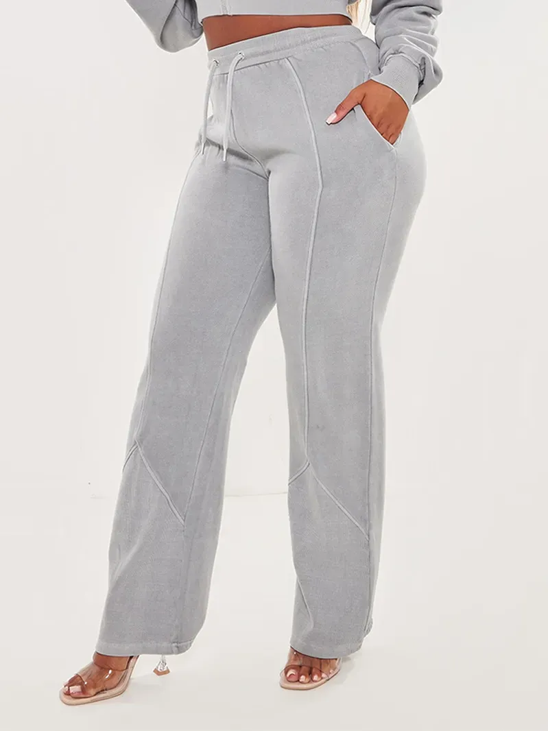 Rhea High-Waist Drawstring Relaxed Wide-Leg Pants