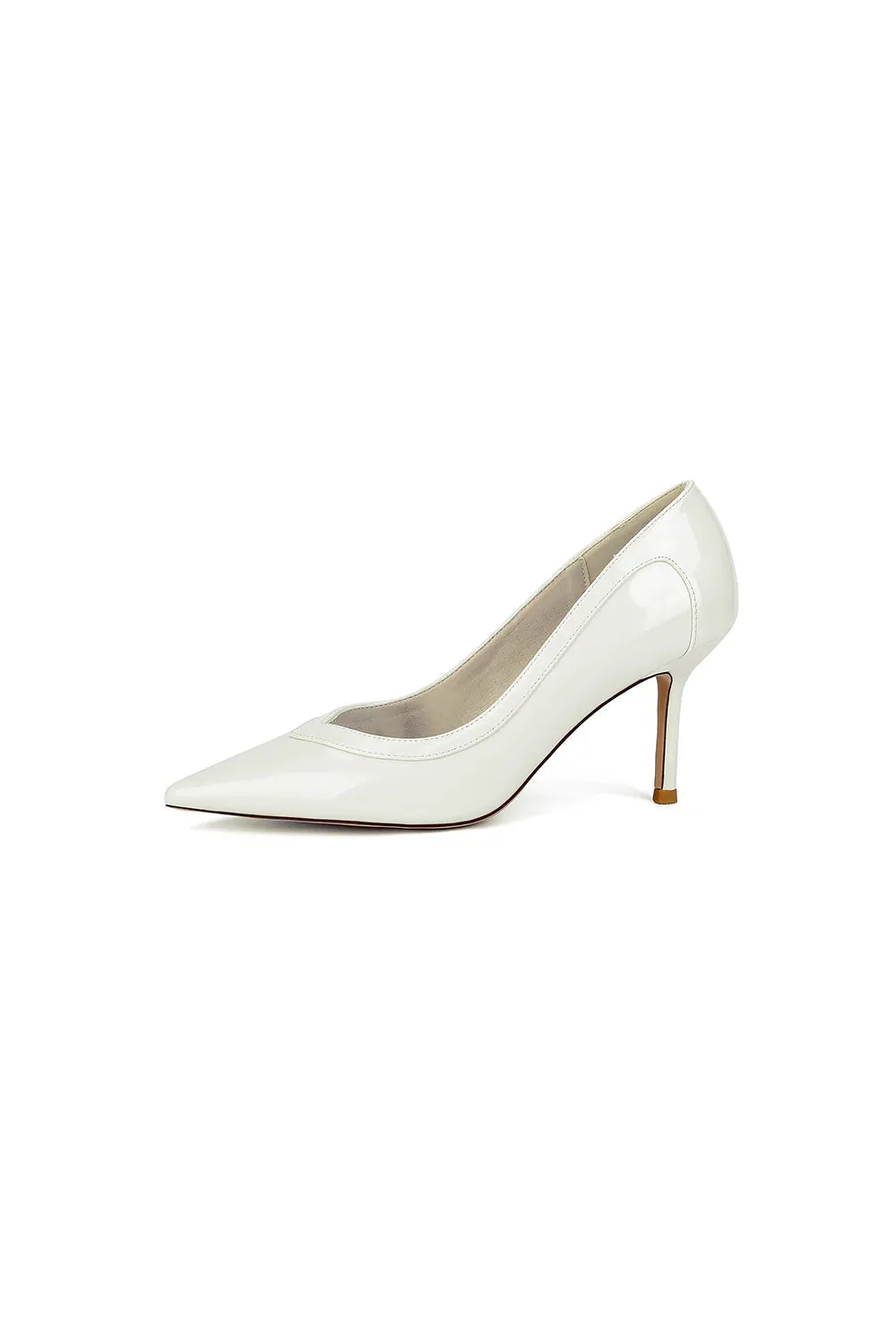 Rose Pink High Heels with Natural Wood Heel
