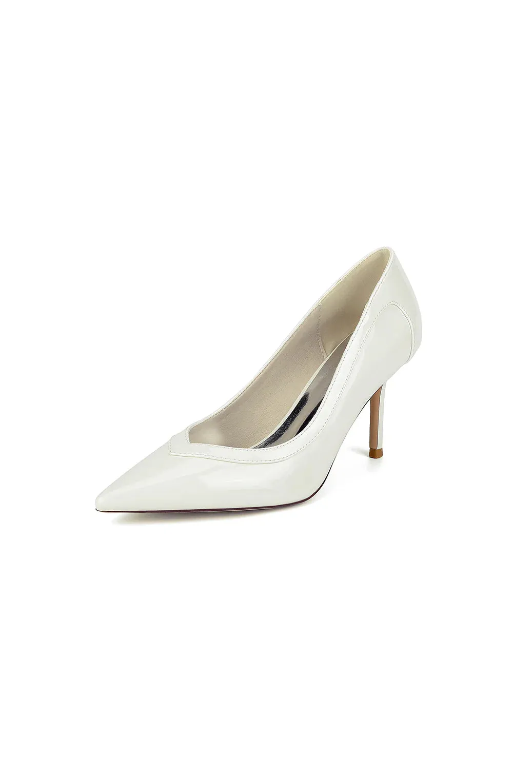 Rose Pink High Heels with Natural Wood Heel
