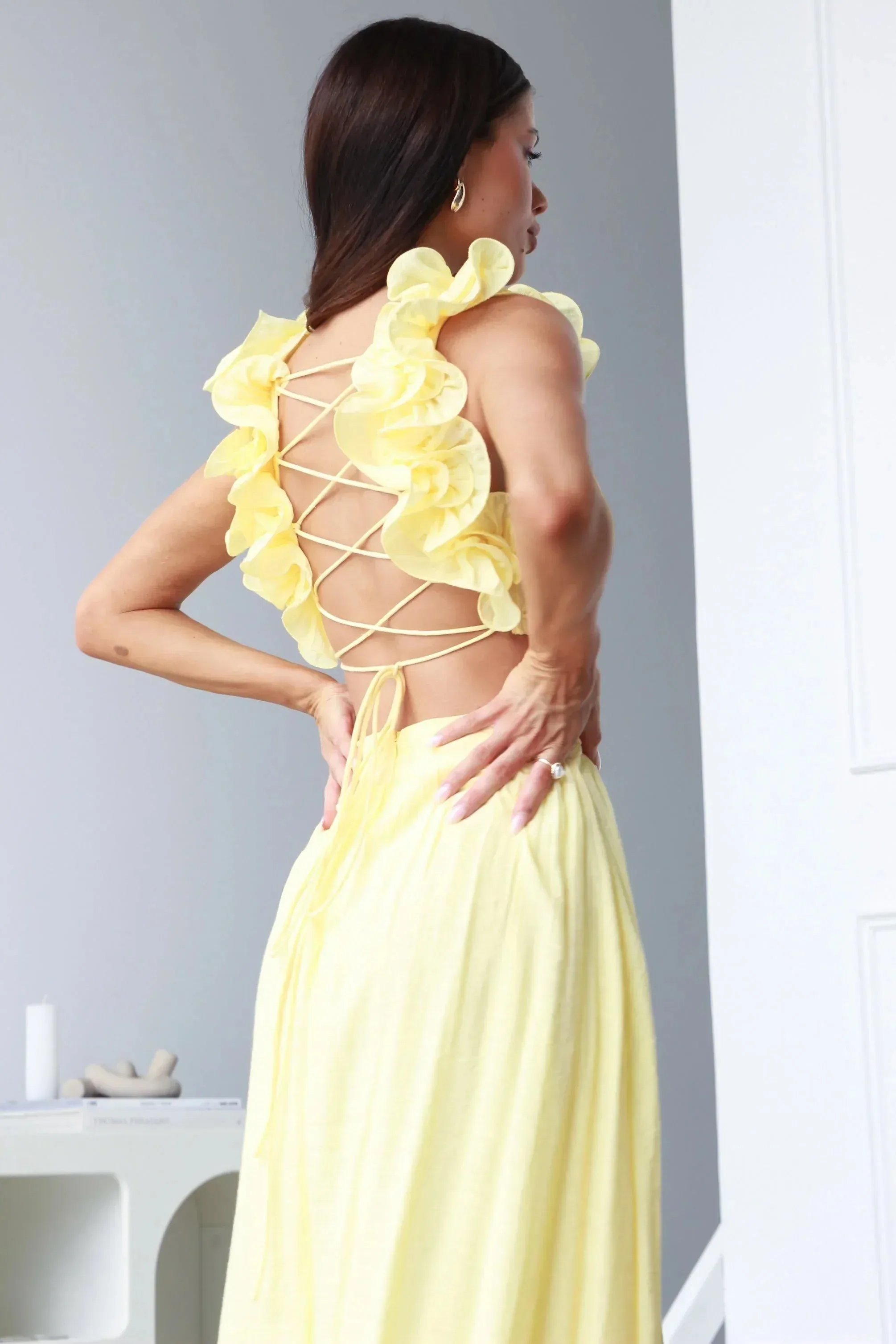 Ruffled Maxi Dress | Elegant | Flowing Silhouette