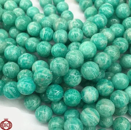 Russian Amazonite Beads Smooth Round