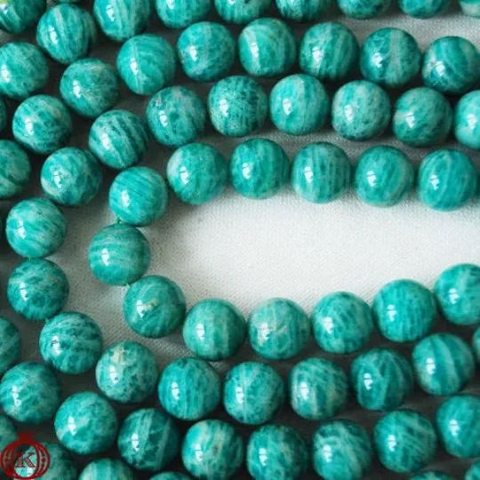 Russian Amazonite Beads Smooth Round