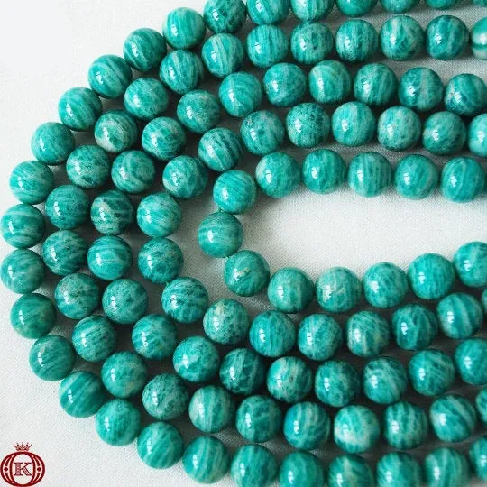 Russian Amazonite Beads Smooth Round