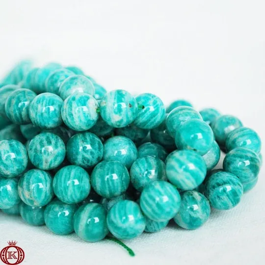Russian Amazonite Beads Smooth Round