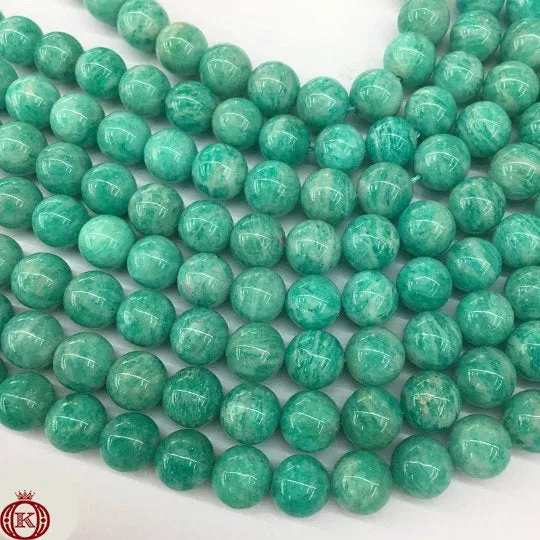 Russian Amazonite Beads Smooth Round