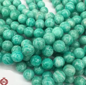 Russian Amazonite Beads Smooth Round