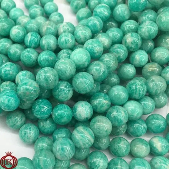 Russian Amazonite Beads Smooth Round
