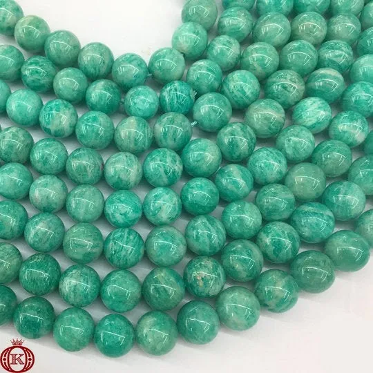Russian Amazonite Beads Smooth Round