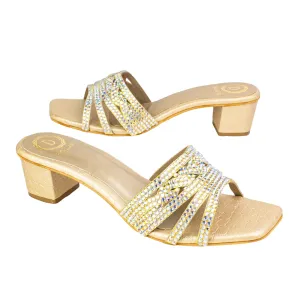 Salwa Heels S84H - Glitter Gold