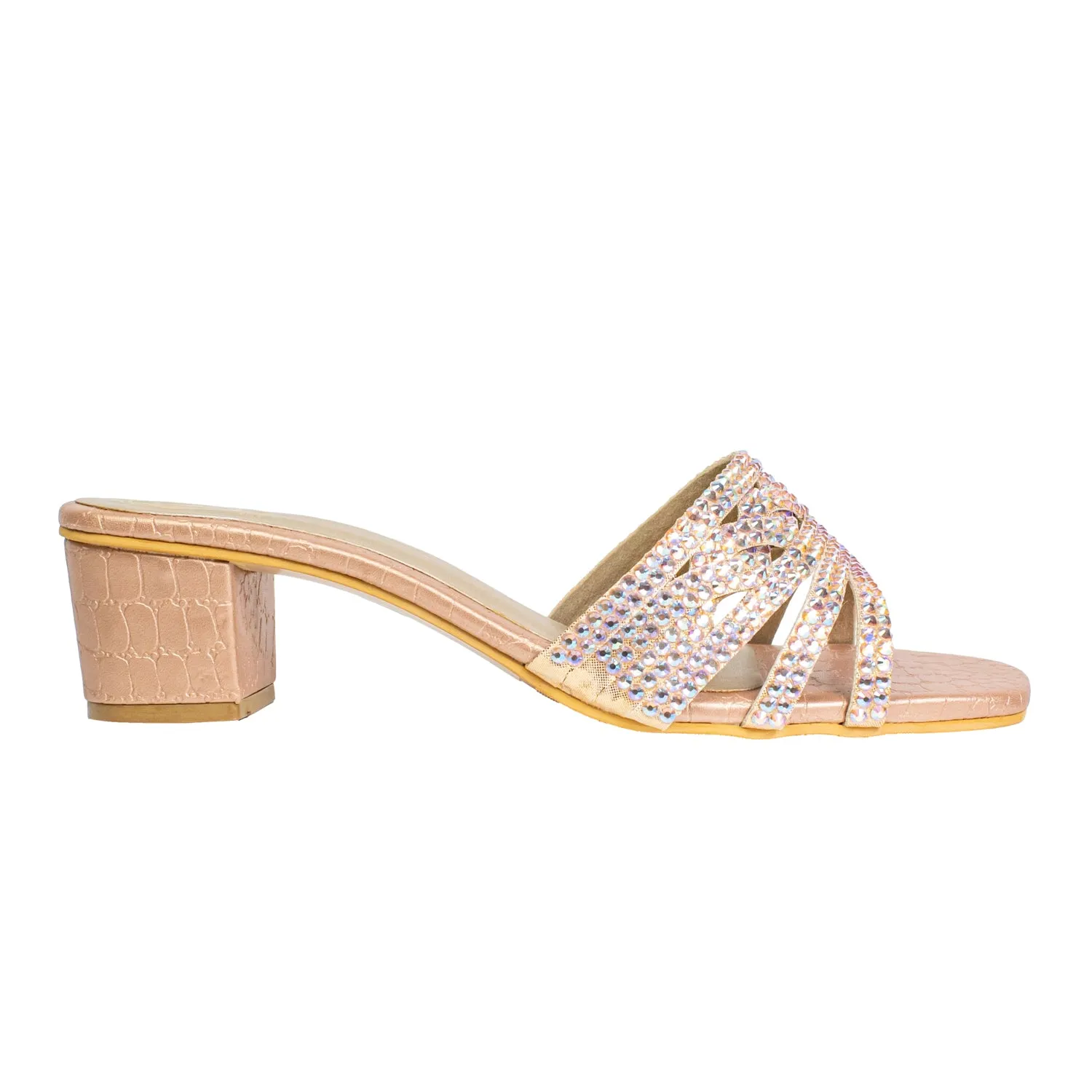 Salwa Heels S84H - Glitter Rose