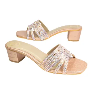 Salwa Heels S84H - Glitter Rose