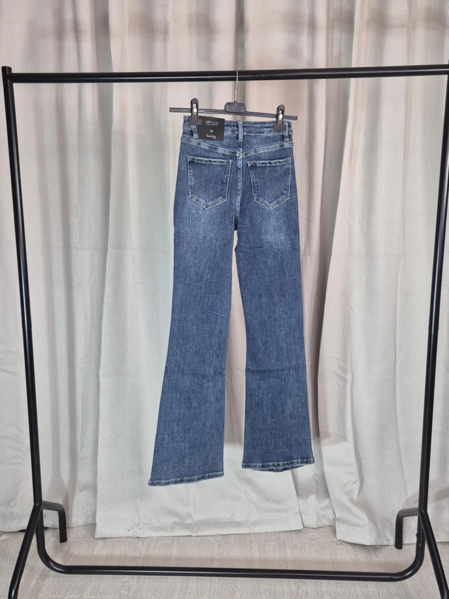 Skinny Flare Stretch Fit Blue Denim Jean