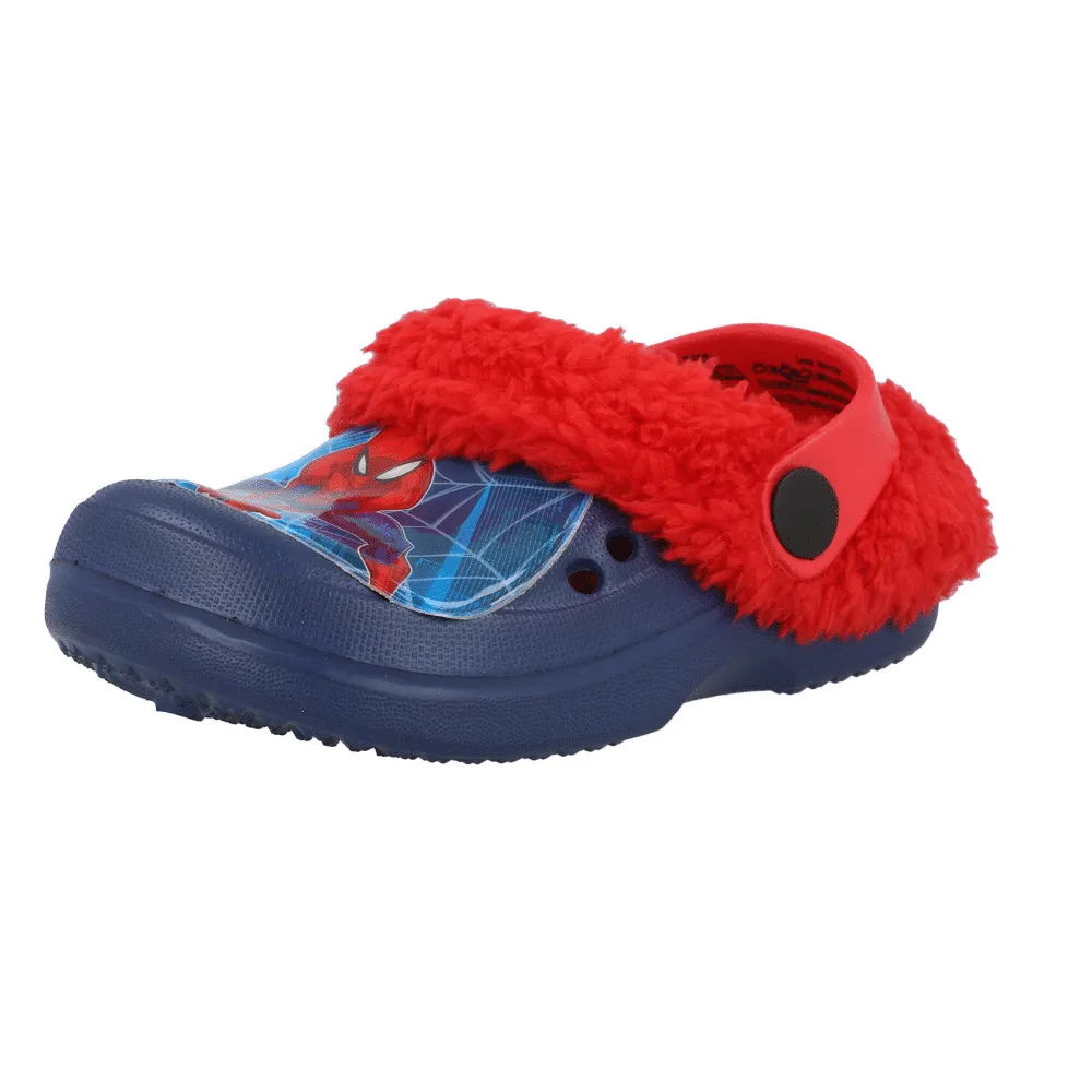 Spider-Man Navy Kids' Clogs with Red Lining
