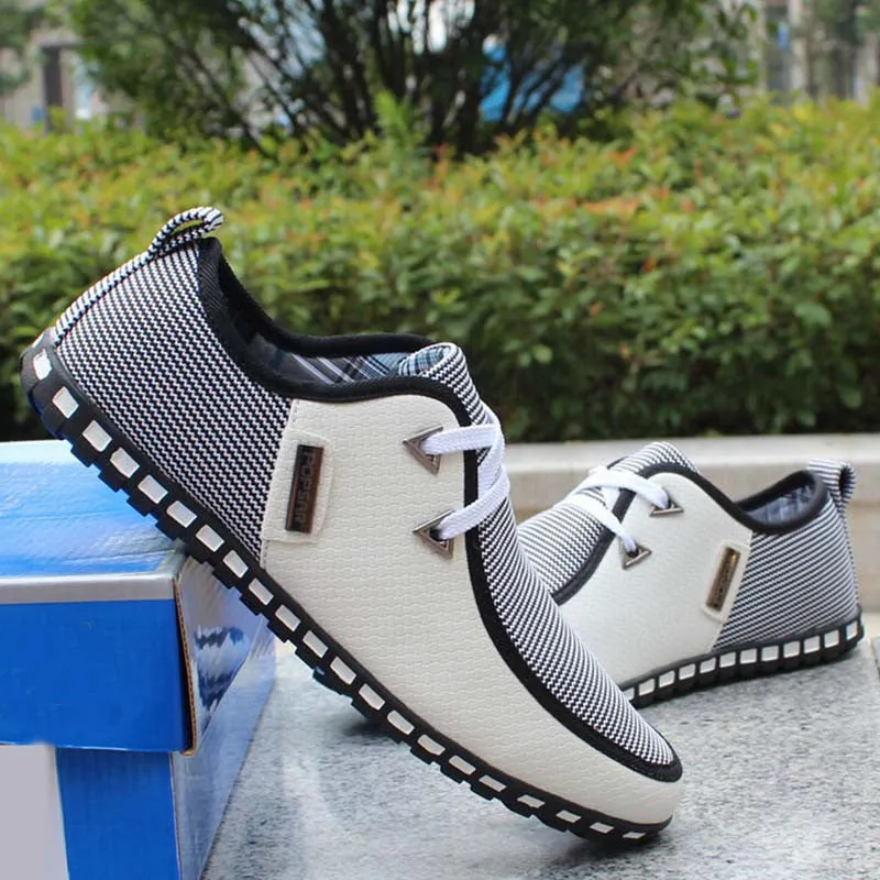 Spring breathable doug men loafers casual shoes increased within flats the British fashion lace up shoes