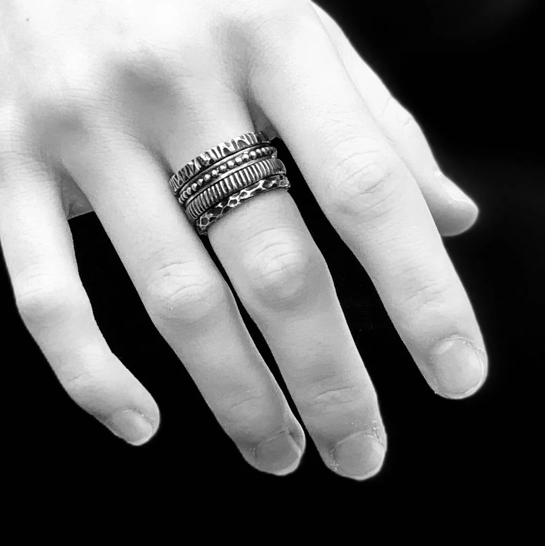 Stacking Rings Solid 925 Silver