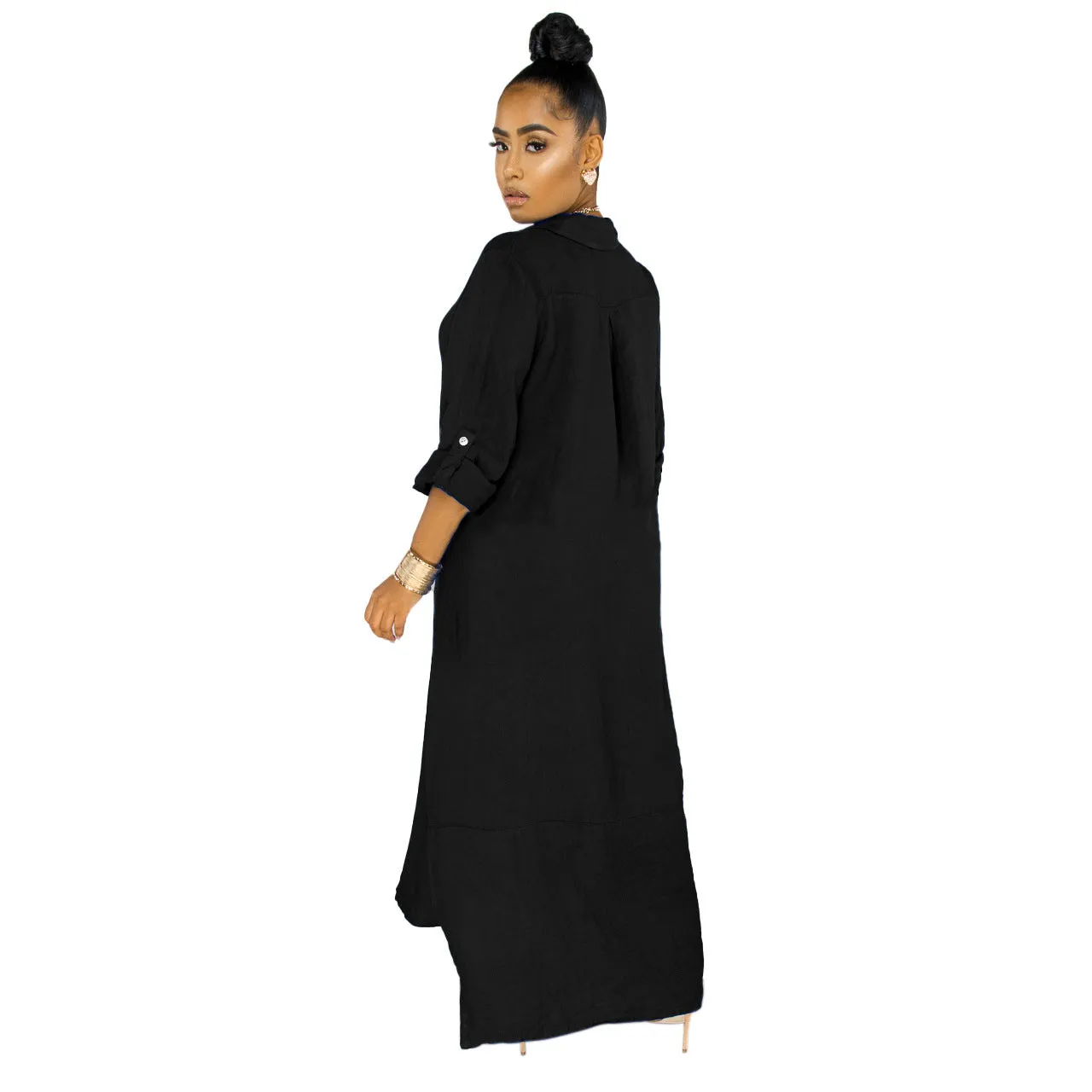 Stylish Solid Color Shirt Dress for Effortless Everyday Chic