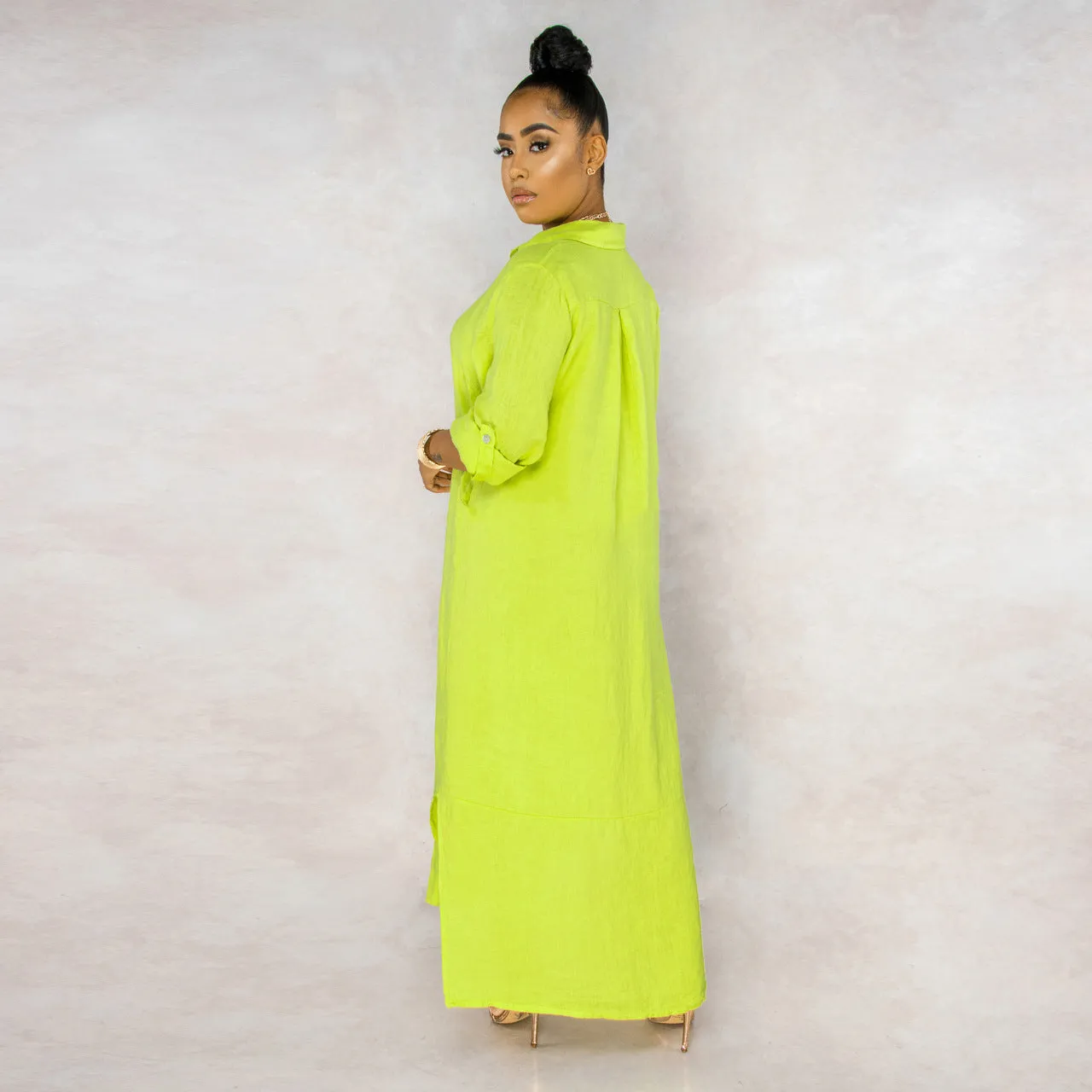 Stylish Solid Color Shirt Dress for Effortless Everyday Chic