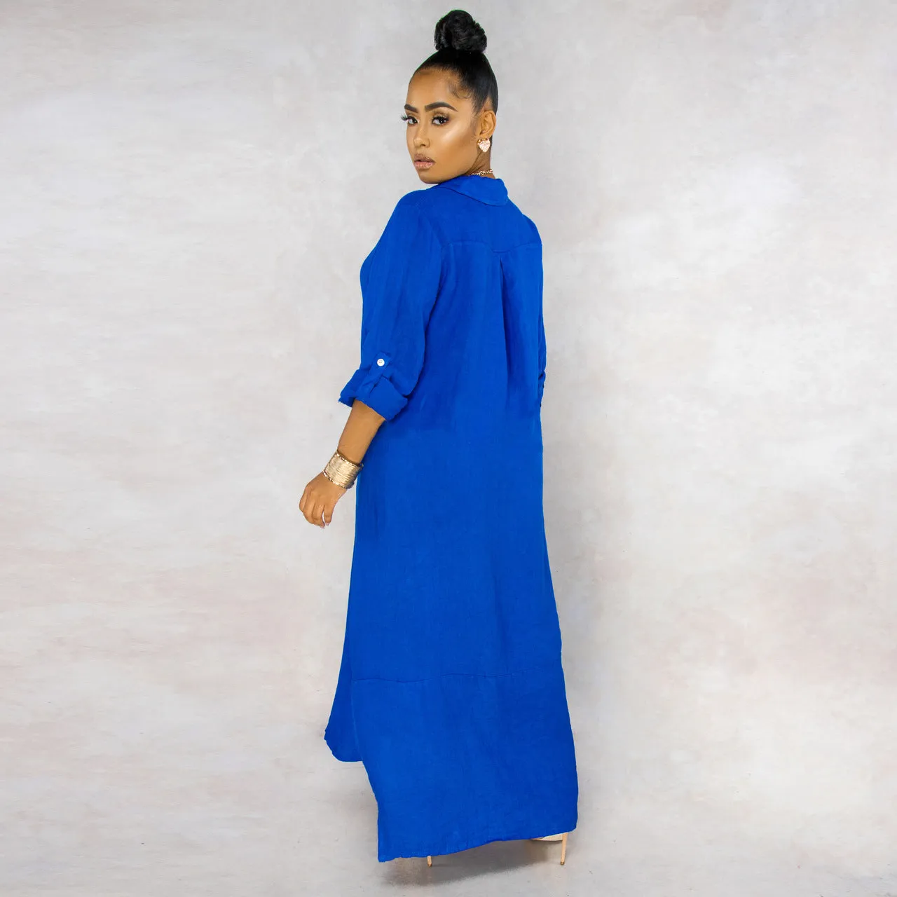 Stylish Solid Color Shirt Dress for Effortless Everyday Chic