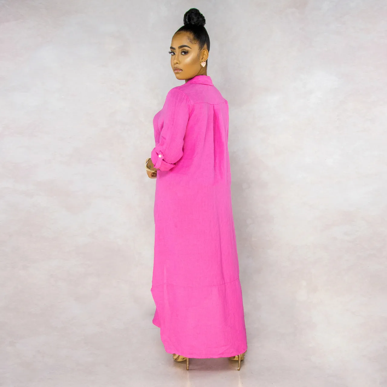 Stylish Solid Color Shirt Dress for Effortless Everyday Chic