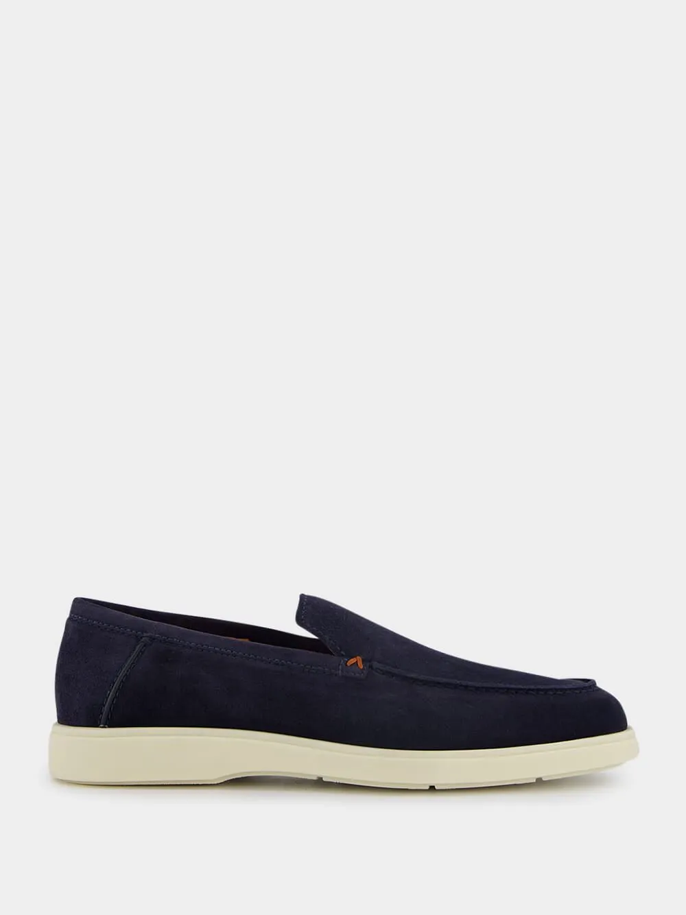 Suede Almond-Toe Loafers