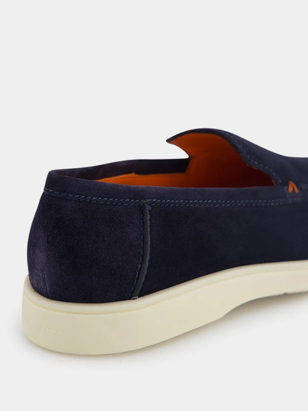 Suede Almond-Toe Loafers