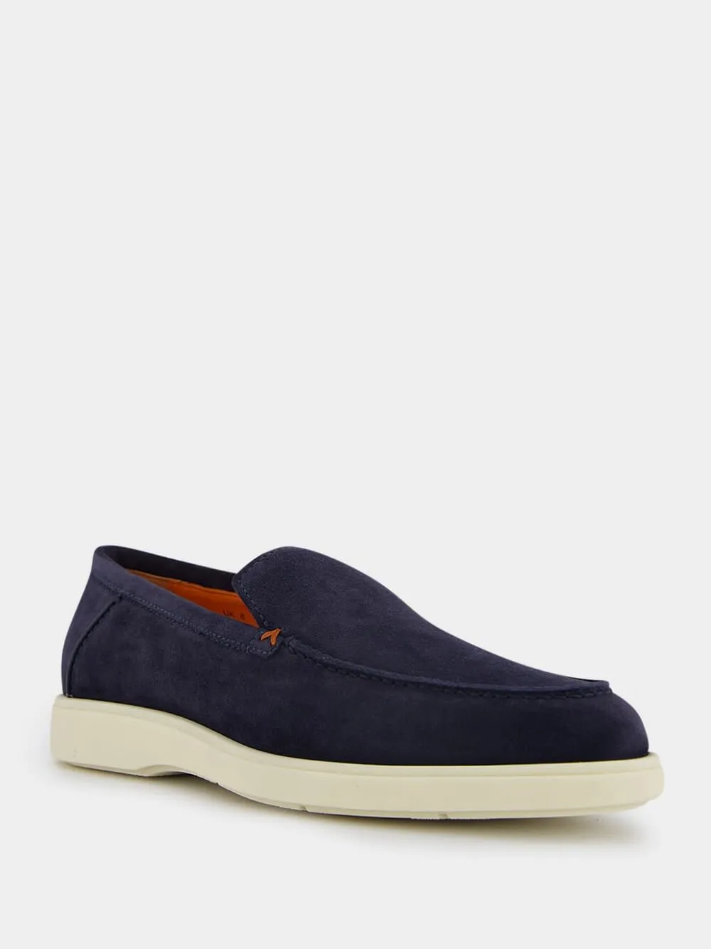 Suede Almond-Toe Loafers