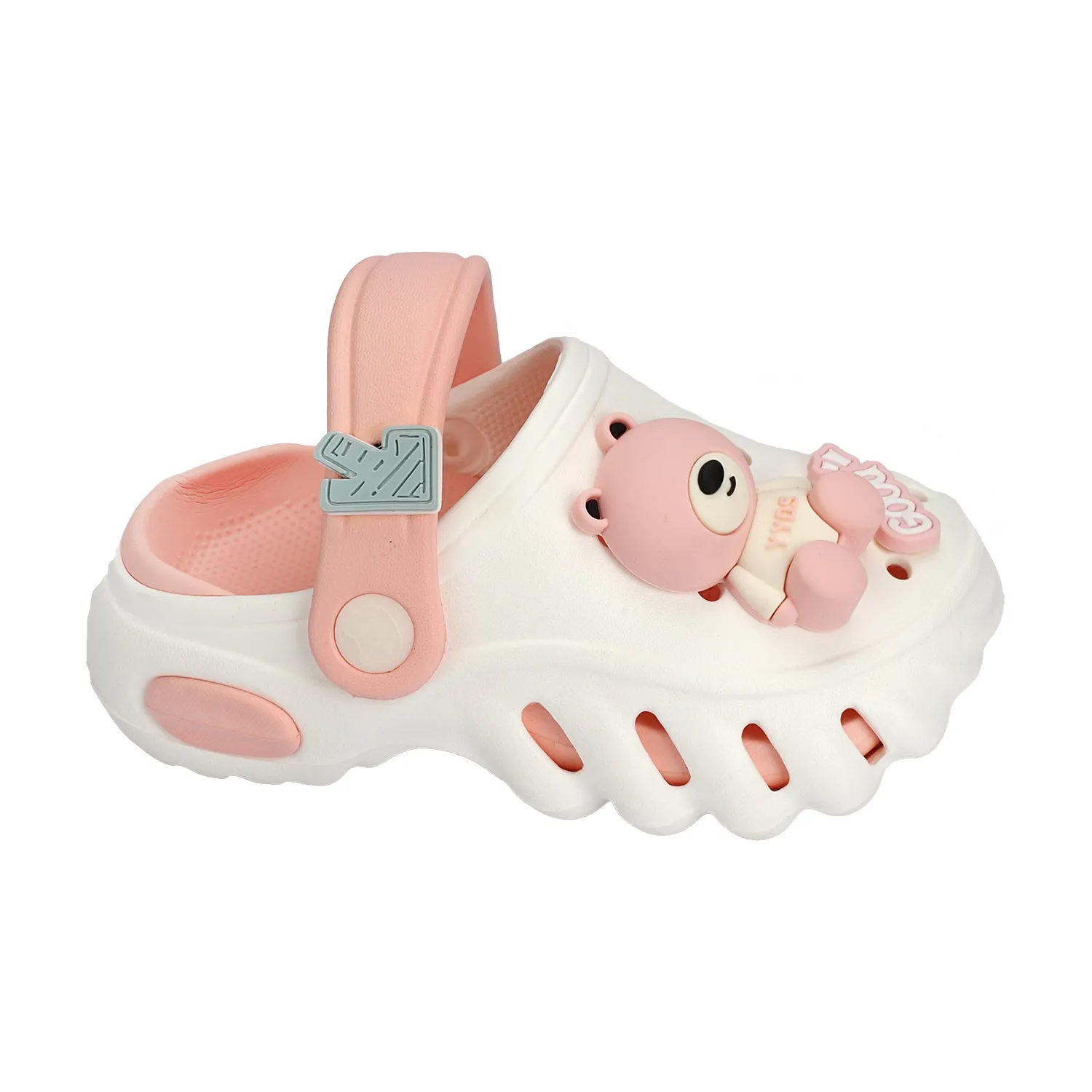 TEDDY APPLIQUE CLOGS - PINK