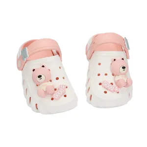 TEDDY APPLIQUE CLOGS - PINK