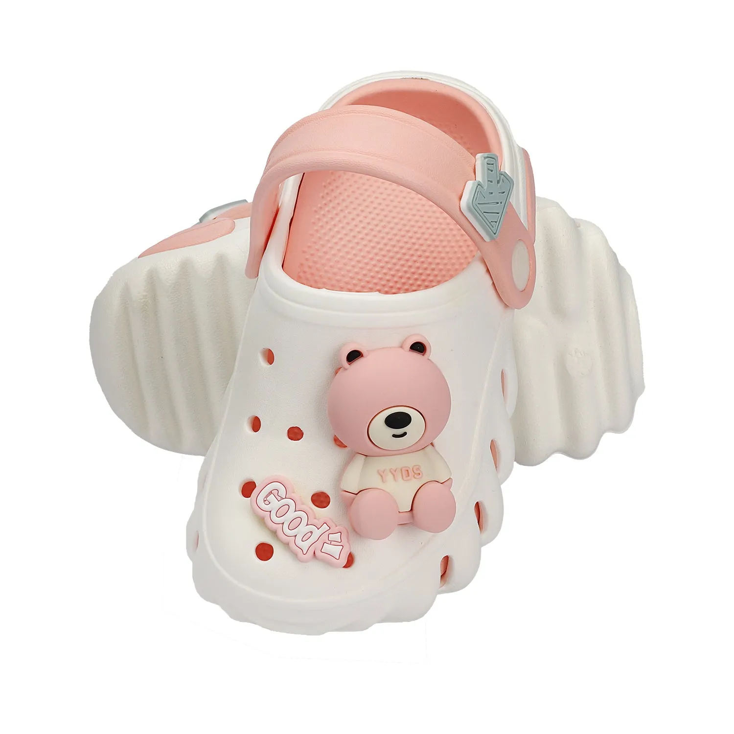 TEDDY APPLIQUE CLOGS - PINK