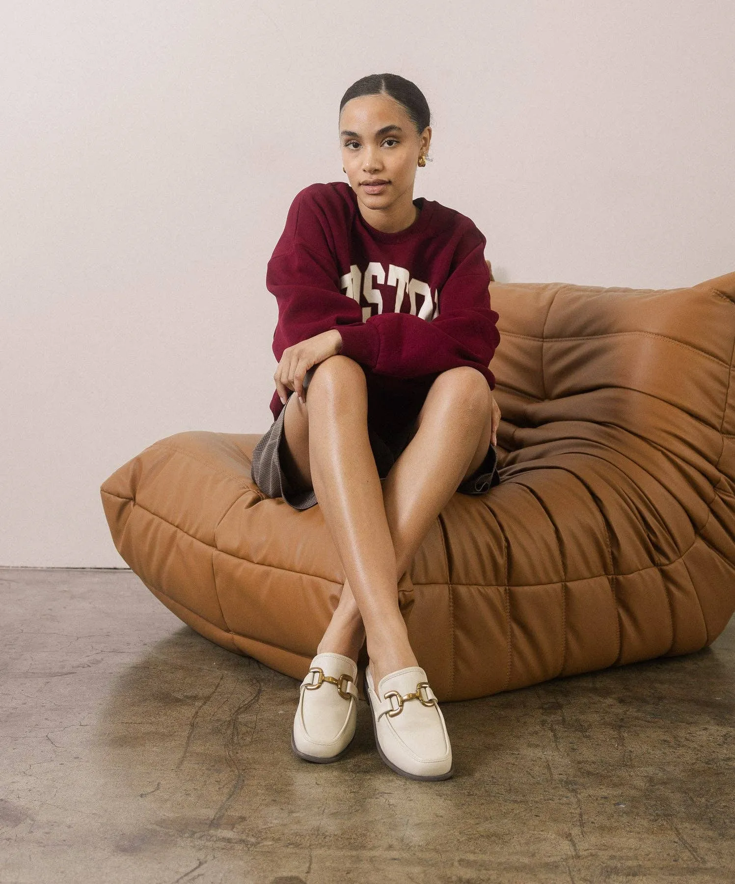 The Blakely Beige | Modern Mule Loafer