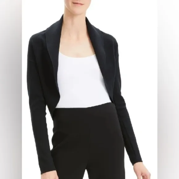 Theory Black Cheshire Shrug Knit Cardigan Jacket