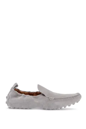 Tods Light Calfskin Womens Gray Loafers
