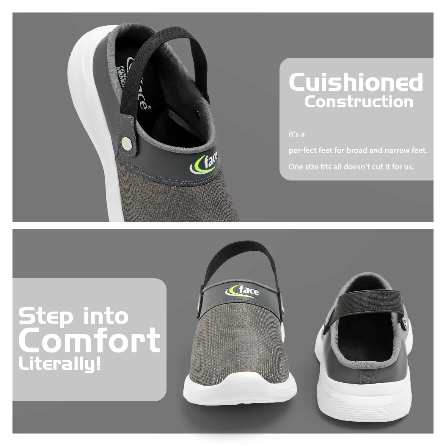 VISTARA 07 D. GREY STYLISH SUMMER CLOGS