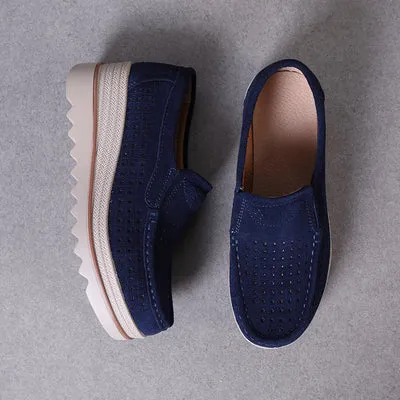 Women Slip On Platform Comfort Loafers