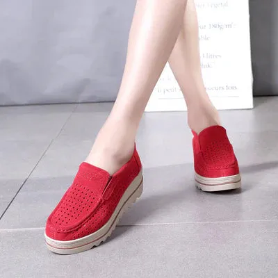 Women Slip On Platform Comfort Loafers